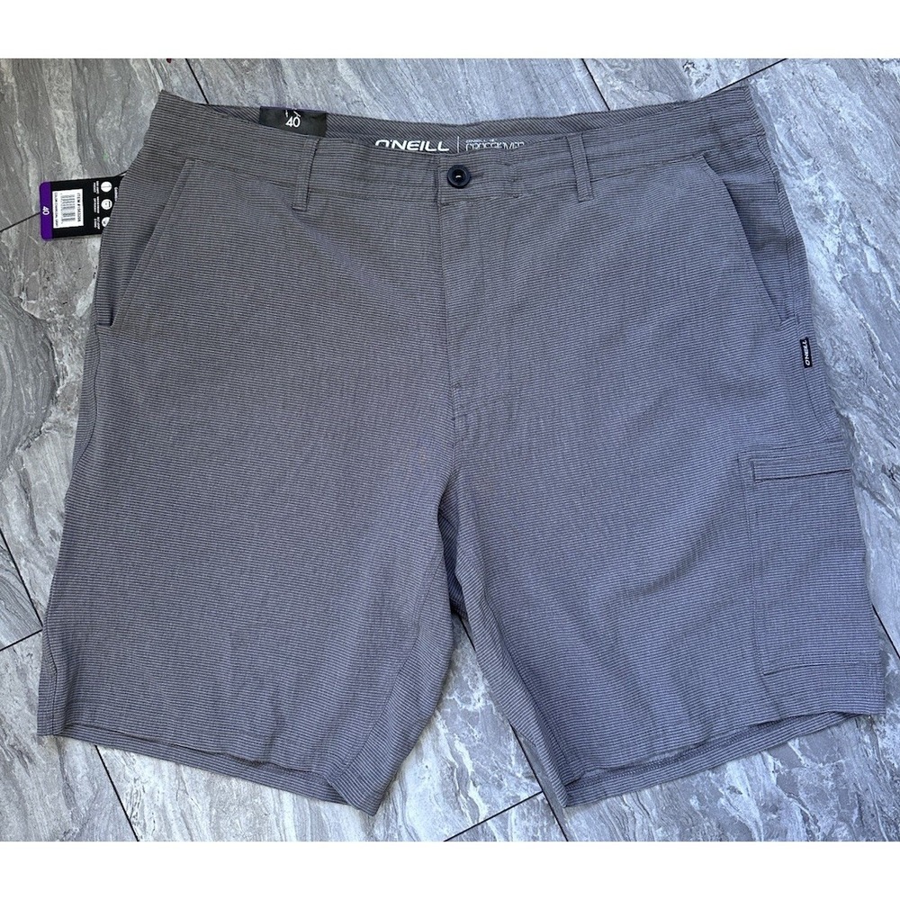 NEW NWT O'Neill Hybrid Shorts Men's 40" Light Gray Stretch Casual Quick Dry